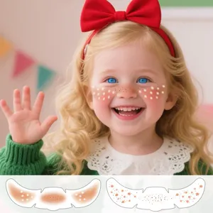 Waterproof temporary freckles face tattoo stickers for Christmas Halloween party makeup look.