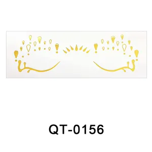 Gold foil freckle face tattoo sticker waterproof temporary face makeup art sticker