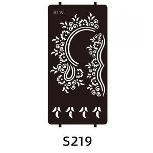 Indian Henna Tattoo Stencil Reusable Hollow Template Hand Painted Body Art Sticker Main