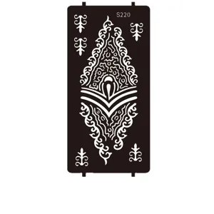 Henna tattoo stencil template for body art drawing, reusable DIY painting tool S220