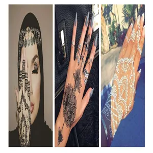 PET hollow tattoo template Indian henna body art sticker stencil for temporary body painting.
