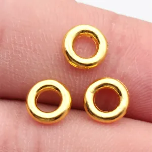 Gold color ring spacer beads jewelry connector charms for DIY bracelets necklaces making