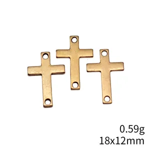 Kreuz Verbinder DIY Zinklegierung Schmuck Zubehör 18x12mm leichte Metallanhänger zum Basteln