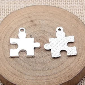 Vintage Zinklegierung Puzzleteil Anhänger Für DIY Halskette Armband Herstellung Antik Silber Bronze Metall Anhänger