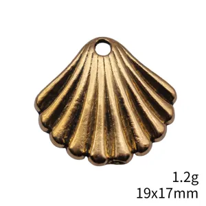 Vintage Legierung Muschel Anhänger Charm für DIY Schmuck Herstellung, 19x17mm Stücke.
