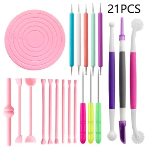 21pcs pottery clay sculpting tools set polymer modeling stylus carving shaping kit craft