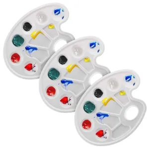 Palette de peinture en plastique pour art, plateau de melange aquarelle pour artistes.