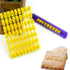 Cookie letter stamp set plastic fondant embossing mold biscuit DIY baking tool alphabet mould