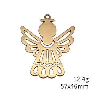 Metall Engel Anhänger DIY Basteln Charm Schmuck Zubehör 57x46mm Ca. 12.4 Gramm