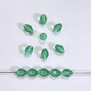 Cuentas Sueltas de Cristal Sintético Cuentas de Rombo Largo Facetadas Accesorios para Hacer Joyas DIY