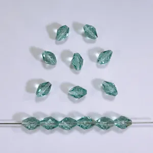 Abalorios biconicos de cristal K9 cuentas espaciadoras para fabricacion de joyas DIY