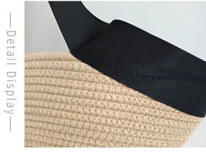 Baumwollseil geflochtene Tasche Detail zeigt feine Textur und stabilen schwarzen Gurt.