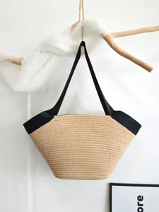 Baumwollseil geflochtene Damentasche, minimalistische große Pendler Schultertasche Strand.