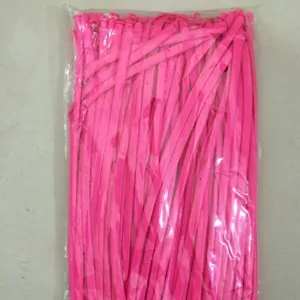 Pink 260 long twisting balloons in transparent bag, ideal for magic modeling and party decor.
