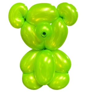 Metallic green magic long balloons DIY bear shaped balloon art for kids birthday party decor
