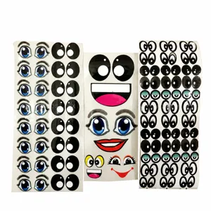 Cartoon eye and mouth sticker sheets for balloon doll craft diy funny decorative decals
