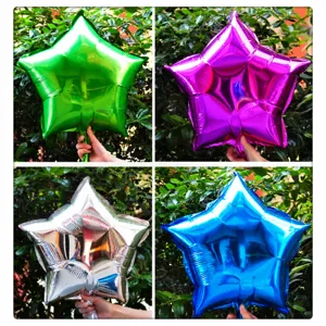 Star aluminum foil balloon main image showing colorful star balloons for party decoration.