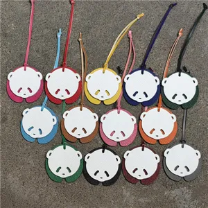 Charm de sac panda en cuir mignon pendentif mini accessoire pour sac à main beau