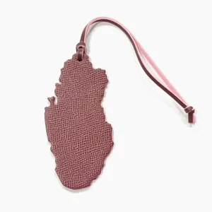 Pendentif sac cuir carte Qatar élégant accessoire de mode pour beau sac à main féminin