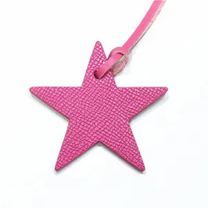 Pendentif sac étoile en cuir rose accessoire sac à main mignon décoration mini portefeuille
