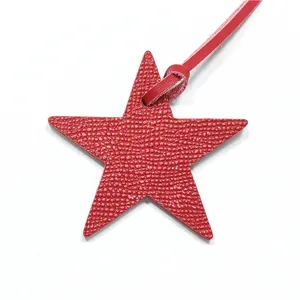 Pendentif de sac étoile en cuir rouge élégant accessoires minimalistes décoration de mode