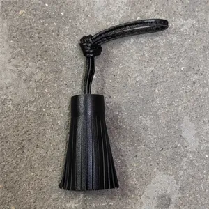 Genuine leather tassel bag charm handmade car rearview mirror hanging pendant stylish accessory