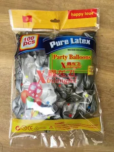 100pcs thick pearl latex party balloons 10 inch metallic silver balloons for birthday
