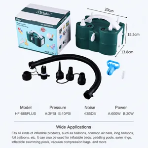 Electric air pump multi-function dual motor inflator for balloons air mattresses beds 85db