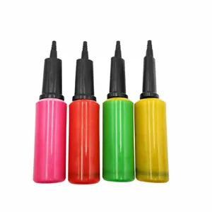 Pequeño juego de bomba de globo manual portátil en 4 colores para fiestas y eventos.