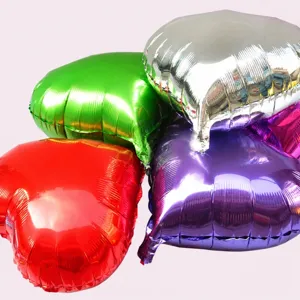 Wholesale 5 inch heart shaped foil balloons metallic shiny birthday party decoration