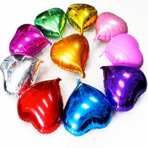 Foil heart balloons metallic color birthday party wedding decoration 18 inch helium balloon