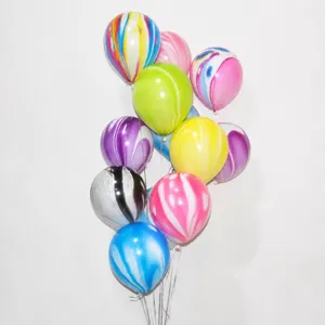10 Inch Colorful Marble Latex Balloons Assorted Agate Cloud Balloons for Party Decor
