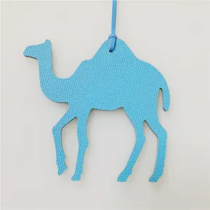 Blue leather camel bag charm cute animal pendant accessory for women handbags chic style