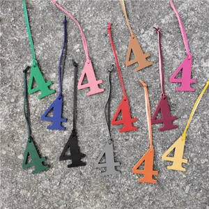 Number 4 leather bag charm DIY pendant cute colorful lucky number accessory for handbag decoration