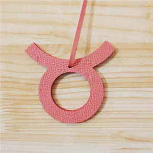Roze leer Stier dierenriem tas bedel stijlvolle handtas hanger accessoire voor dames
