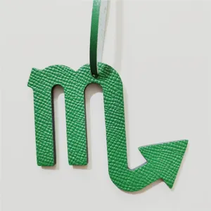 Groene lederen Schorpioen dierenriem teken hanger tas bedel auto hangend ornament cadeau