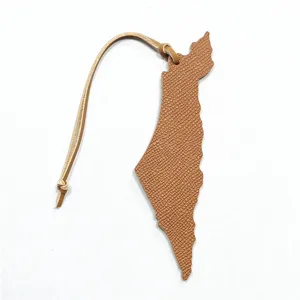 Midden-Oosten kaart ontwerp bruine lederen tas hanger stijlvolle handtas accessoire rugzak