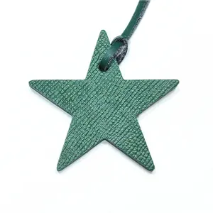 Charm de sac en cuir étoile verte mignon mini accessoire pour sacs à main de femmes chic