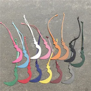 Colorful leather Arabic letter bag charm fashion purse pendant accessory for women daily use