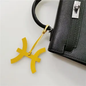 Echt Leder Vissen Sterrenbeeld Tas Hanger Voor Vrouwen Handtas Accessoires Lederen Sleutelhanger Hanger Sterrenbeeld Ornament