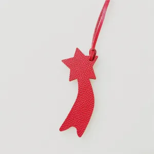 Rode echt lederen ster tassenhanger stijlvolle handtas hanger accessoire voor dames