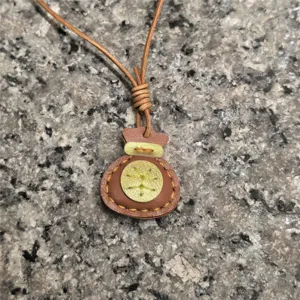 Handmade leather lucky bag charm keychain car bag pendant stylish accessories for daily use