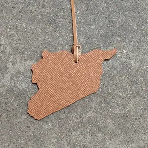 Syria map leather bag charm and car hanging pendant stylish souvenir accessory key chain decoration