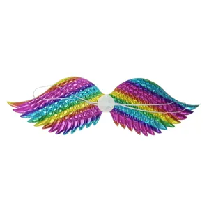 Colorful children angel wings party performance costume photography props rainbow wings