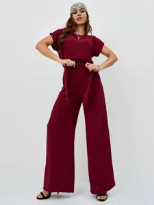 Women's Casual French Style High-End Light Luxury Fashion Loose Shirt Wide Leg Pants Elegant Top And Bottom Outfit