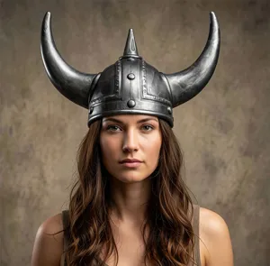Viking gehoornde helm kostuum accessoire voor Halloween feest, toneelvoorstelling en cosplay.