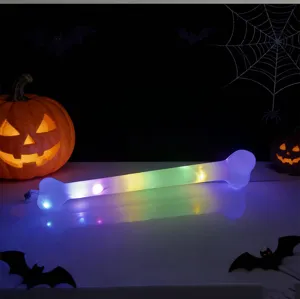 Halloween LED glowing bone light party decoration prop for spooky festival home decor and events.