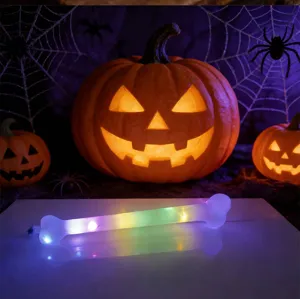 Halloween LED glowing bone light party decoration prop, perfect for spooky festival scene layouts.
