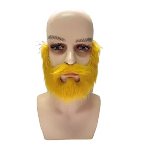Finta barba gialla costume per uomini festa festival cosplay spettacolo travestimento accessorio