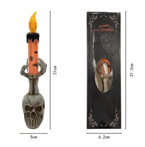 Halloween Skelett Kerzenhalter LED elektronische Lampe mit Geschenkbox Spezifikation.